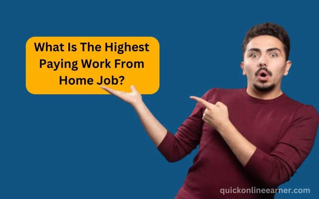 What Is The Highest Paying Work From Home Job